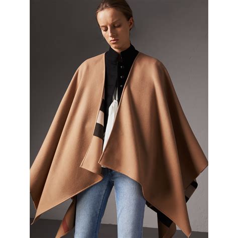 burberry merino wool zip poncho|Burberry cape.